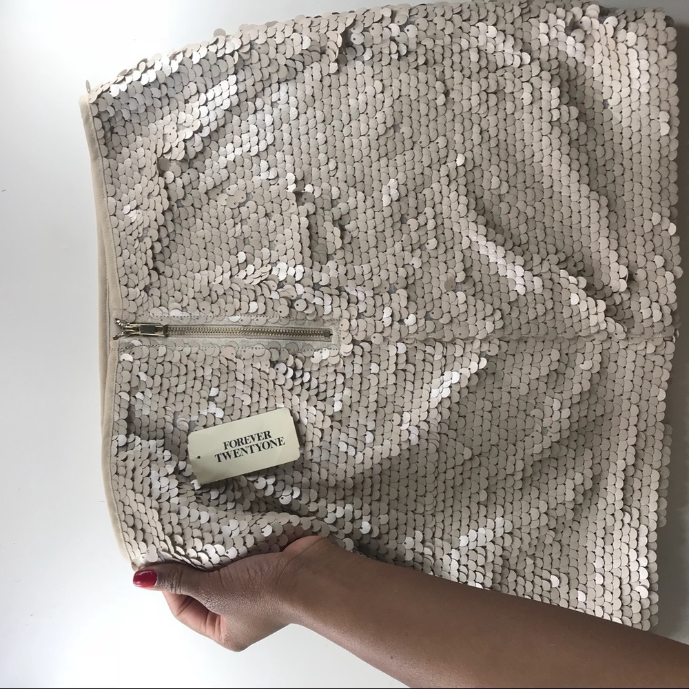 Gold sequin skirt